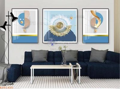 Ảnh gốc File tranh hiện đại pha lê gương KF91455 (nét căng) in mica