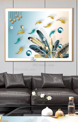 File gốc File tranh hiện đại pha lê gương KF91508 (in lụa) hoa văn cổ điển