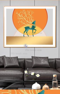 File in trần File tranh hiện đại pha lê gương KF91523 (bản gốc) trời sao