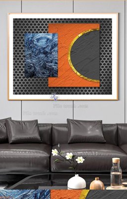 File gốc File tranh hiện đại pha lê gương KF91573 (in lụa) họa tiết 3D