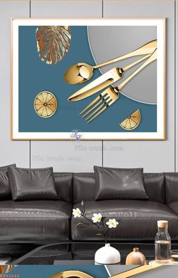 File tranh File tranh hiện đại pha lê gương KF91642 (bản gốc) treo quán cafe