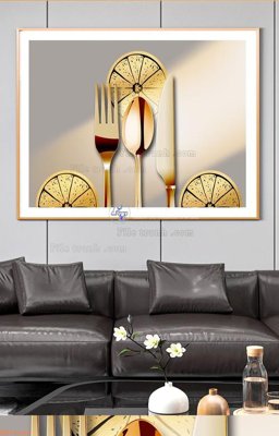 File gốc File tranh hiện đại pha lê gương KF91644 (in lụa) họa tiết 3D