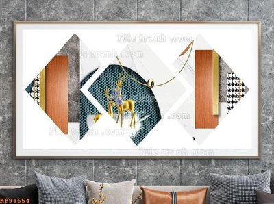 File tranh in trần 3D File tranh hiện đại pha lê gương KF91654 (ảnh gốc)