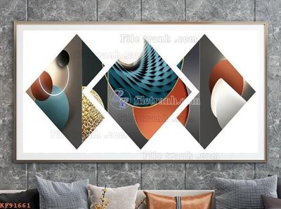 File PSD File tranh hiện đại pha lê gương KF91661 (bản gốc) cho nhà in