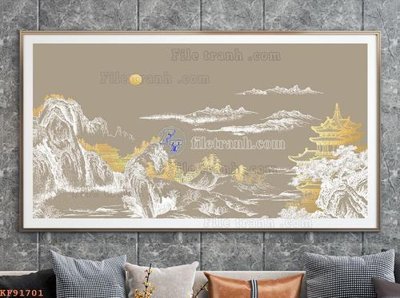 File tranh File tranh hiện đại pha lê gương KF91701 (ảnh gốc) in trần 3D
