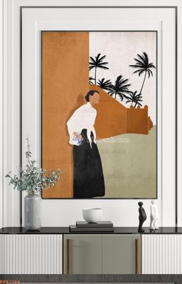 File gốc File tranh hiện đại pha lê gương KF91744 (trang trí) phòng ngủ