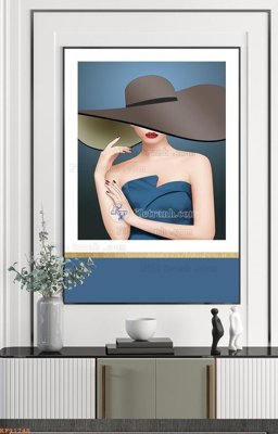 File gốc in mica File tranh hiện đại pha lê gương KF91748 chất lượng