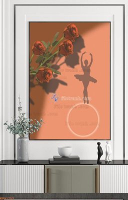 File gốc in mica File tranh hiện đại pha lê gương KF91752 chất lượng