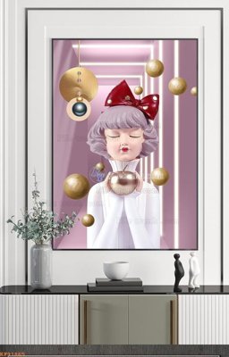 File gốc File tranh hiện đại pha lê gương KF91865 (trang trí) phòng ngủ