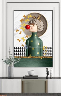 Tải file File tranh hiện đại pha lê gương KF91876 (PSD) cho in tranh 3D