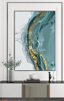 File tranh File tranh hiện đại pha lê gương KF91885 (bản gốc) treo phòng ăn