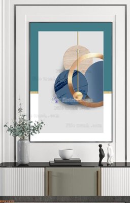 File tranh File tranh hiện đại pha lê gương KF91915 (bản gốc) treo quán cafe