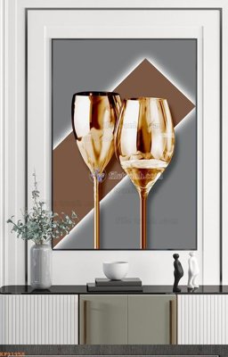 File ảnh File tranh hiện đại pha lê gương KF91958 (gốc) in Hiflex