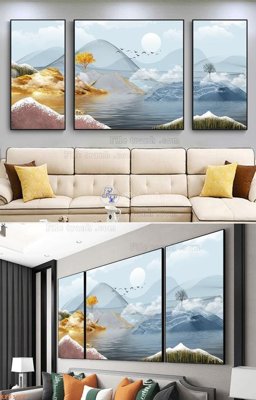 Download file gốc File tranh hiện đại pha lê gương KF91977 (in mica) trong suốt