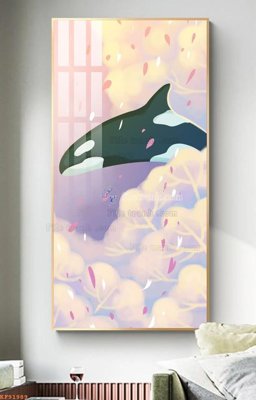 File gốc File tranh hiện đại pha lê gương KF91989 (ảnh chi tiết) để in trần