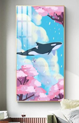 Ảnh gốc File tranh hiện đại pha lê gương KF91990 (độ nét cao) in tráng gương