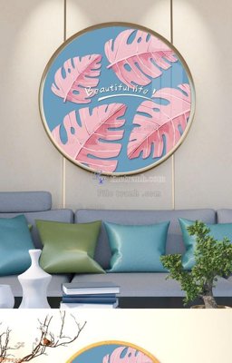 File in lụa File tranh hiện đại pha lê gương KF92023 (phong cảnh) File tranh hiện đại pha lê gương KF92023