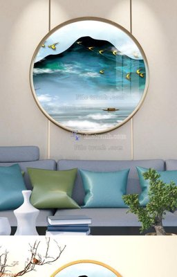 File gốc File tranh hiện đại pha lê gương KF92047 (in mica) trang trí