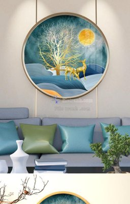 Tệp tin gốc File tranh hiện đại pha lê gương KF92062 (chất lượng cao) File tranh hiện đại pha lê gương KF92062