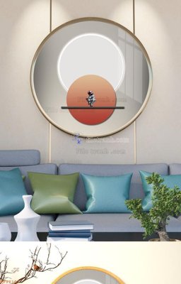 File tranh File tranh hiện đại pha lê gương KF92107 (ảnh gốc) in trần nhà