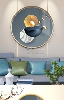 File gốc File tranh hiện đại pha lê gương KF92111 (trang trí) phòng làm việc