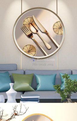 File gốc File tranh hiện đại pha lê gương KF92126 (in lụa) họa tiết 3D