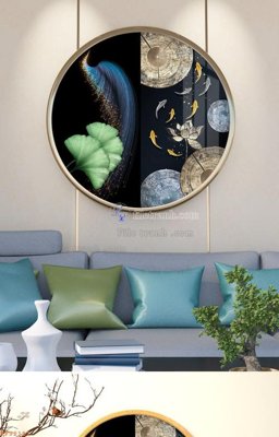 File gốc File tranh hiện đại pha lê gương KF92131 (in tráng gương) sang trọng