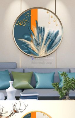 File tranh File tranh hiện đại pha lê gương KF92132 (gốc) chủ đề thiên nhiên