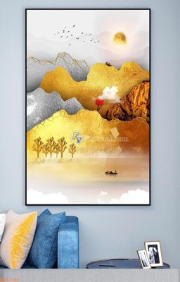 File gốc File tranh hiện đại pha lê gương KF92196 (in tráng gương) ốp tường