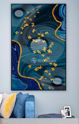 File gốc File tranh hiện đại pha lê gương KF92203 (in lụa) chi tiết cao