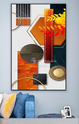 File tranh gốc File tranh hiện đại pha lê gương KF92205 (bản quyền) file PSD