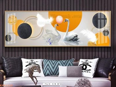 File in trần File tranh hiện đại pha lê gương KF92229 (file gốc) hoa văn 3D