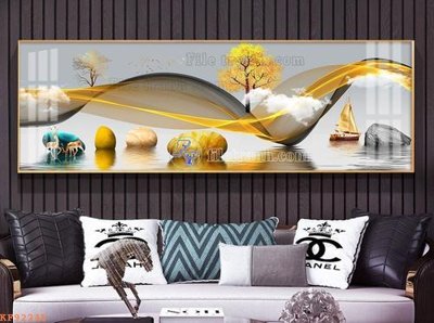 File in ấn File tranh hiện đại pha lê gương KF92245 (bản gốc) sắc nét