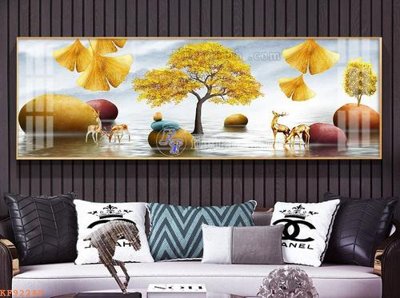 Download file File tranh hiện đại pha lê gương KF92249 (gốc) in mica đèn LED