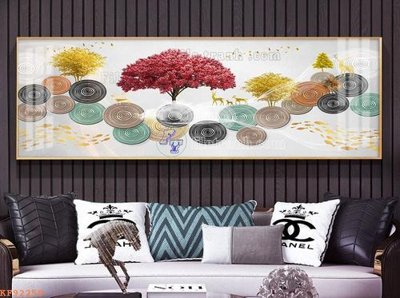 File tranh File tranh hiện đại pha lê gương KF92259 (gốc) chủ đề động vật