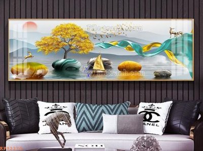 File gốc File tranh hiện đại pha lê gương KF92274 (in ấn) không giới hạn