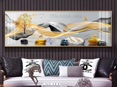 Chi tiết file ảnh File tranh hiện đại pha lê gương KF92281 sắc nét