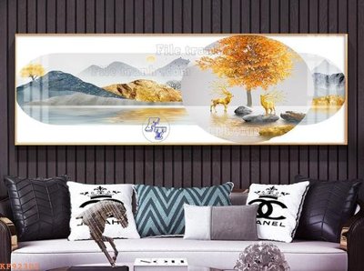 File gốc File tranh hiện đại pha lê gương KF92302 (in mica) làm quà tặng