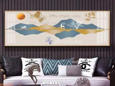 File tranh PSD File tranh hiện đại pha lê gương KF92308 chất lượng cao