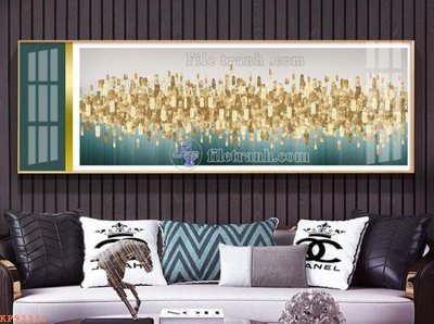 File gốc File tranh hiện đại pha lê gương KF92323 (in tráng gương) sang trọng