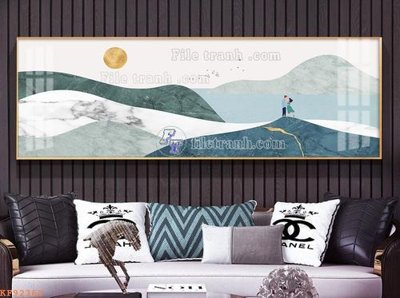 File in trần File tranh hiện đại pha lê gương KF92363 (bản gốc) trời sao