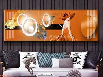 File tranh File tranh hiện đại pha lê gương KF92392 (bản gốc) treo phòng ăn