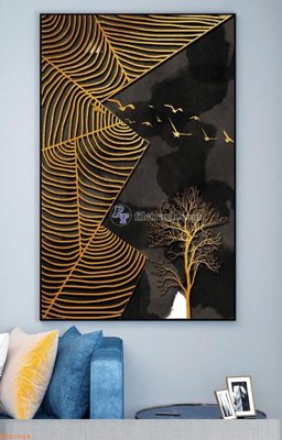 File gốc in ấn File tranh hiện đại pha lê gương KF92544 độ phân giải cao