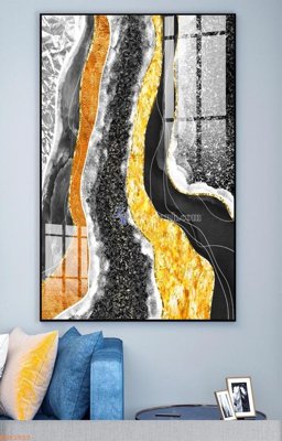 File gốc File tranh hiện đại pha lê gương KF92553 (in lụa) hoa văn cổ điển