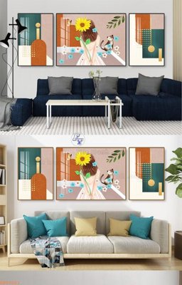 File in ấn File tranh hiện đại pha lê gương KF92601 (bản gốc) chất lượng cao