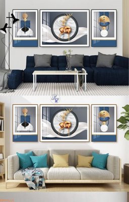 File tranh File tranh hiện đại pha lê gương KF92615 (gốc) phong cách tối giản