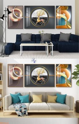 File gốc File tranh hiện đại pha lê gương KF92616 (in tráng gương) sang trọng