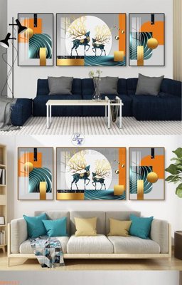 File in ấn File tranh hiện đại pha lê gương KF92617 (bản gốc) cao cấp