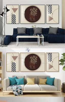 File in lụa File tranh hiện đại pha lê gương KF92629 (tân cổ điển) File tranh hiện đại pha lê gương KF92629