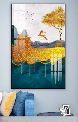 File tranh File tranh hiện đại pha lê gương KF92800 (gốc) in vải canvas
